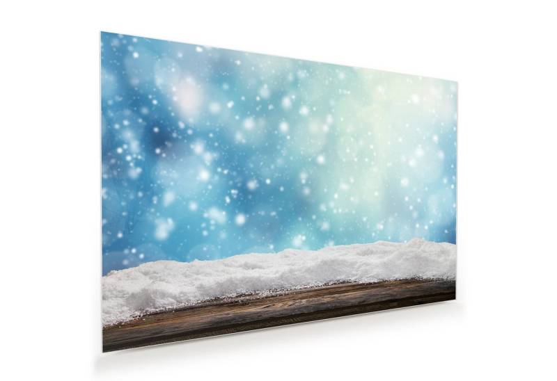 Primedeco Glasbild Wandbild Eissterne im Winter mit Aufhängung, Natur von Primedeco