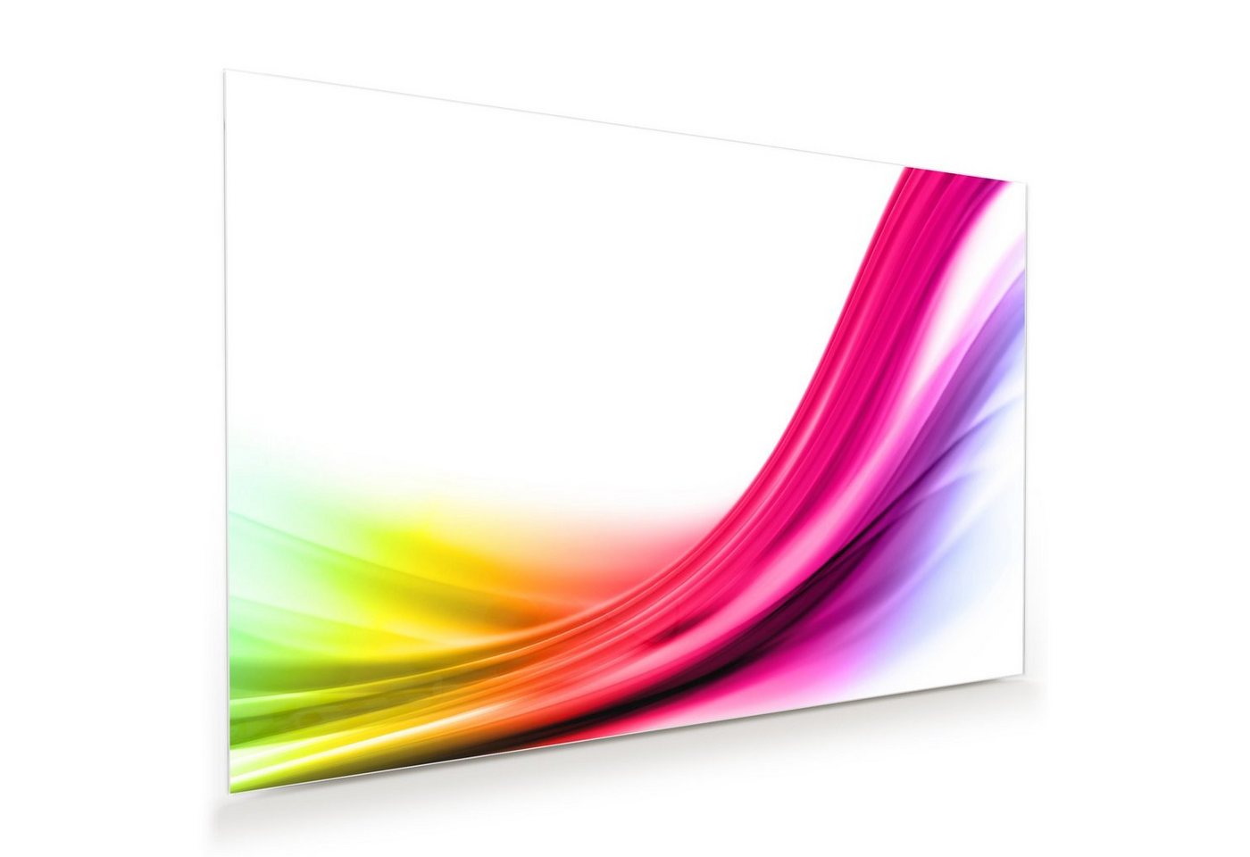 Primedeco Glasbild Wandbild Farbige knallige Linien mit Aufhängung, Abstrakt von Primedeco
