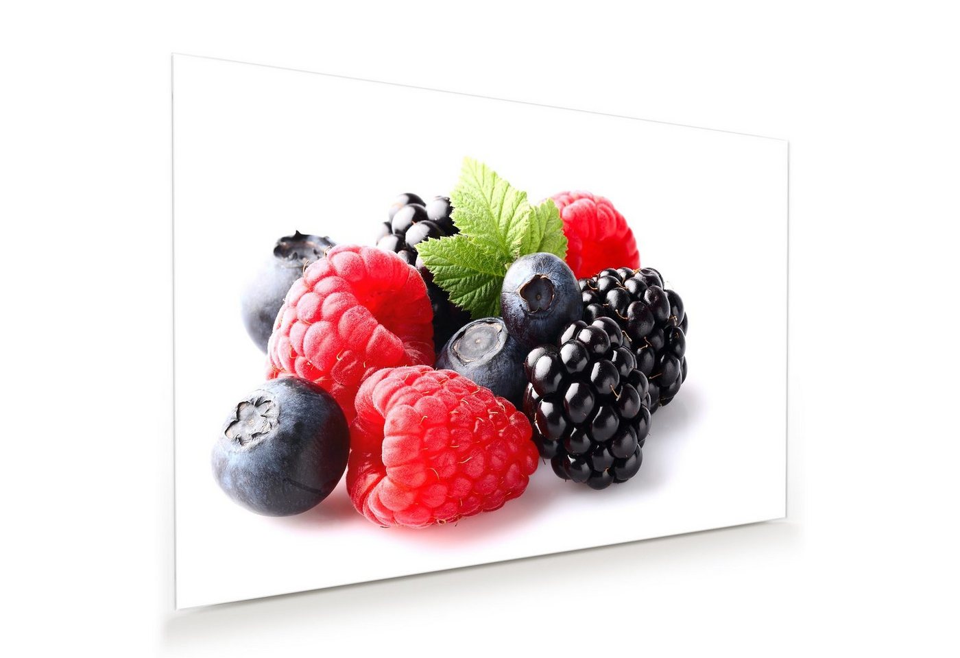 Primedeco Glasbild Wandbild Frische Beeren mit Aufhängung, Früchte von Primedeco