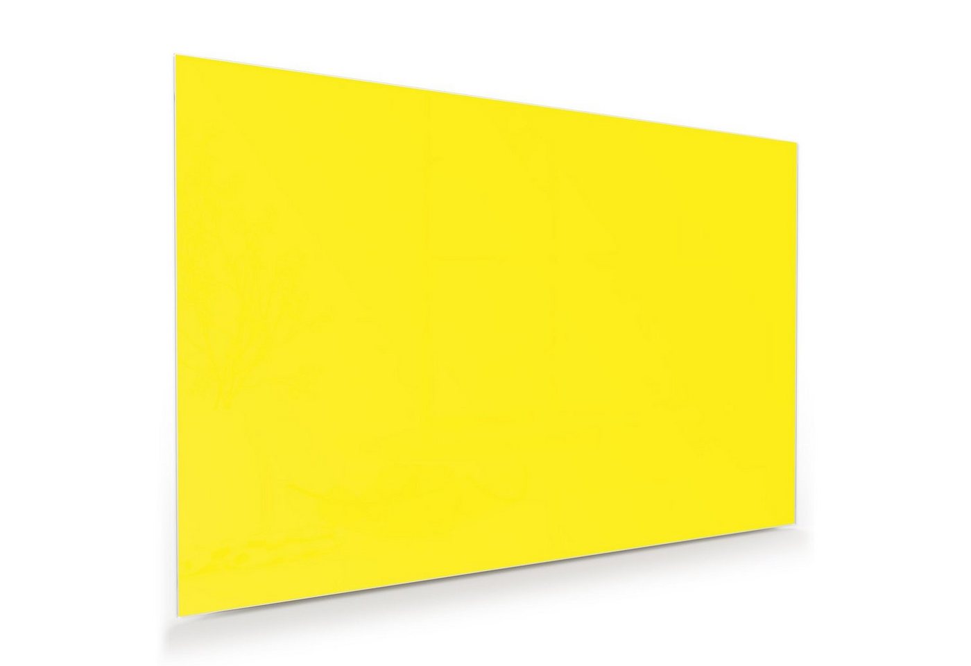 Primedeco Glasbild Wandbild Gelber Hintergrund I mit Aufhängung, Farben von Primedeco