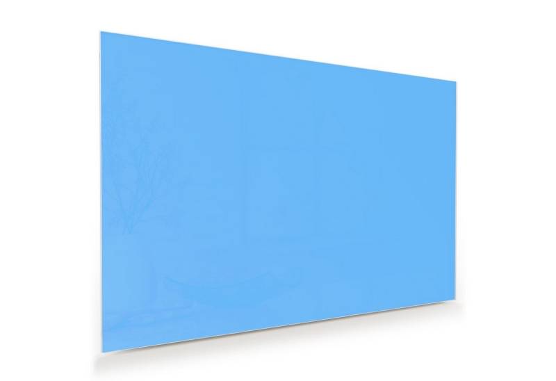 Primedeco Glasbild Wandbild Himmelblauer Hintergrund mit Aufhängung, Farben von Primedeco