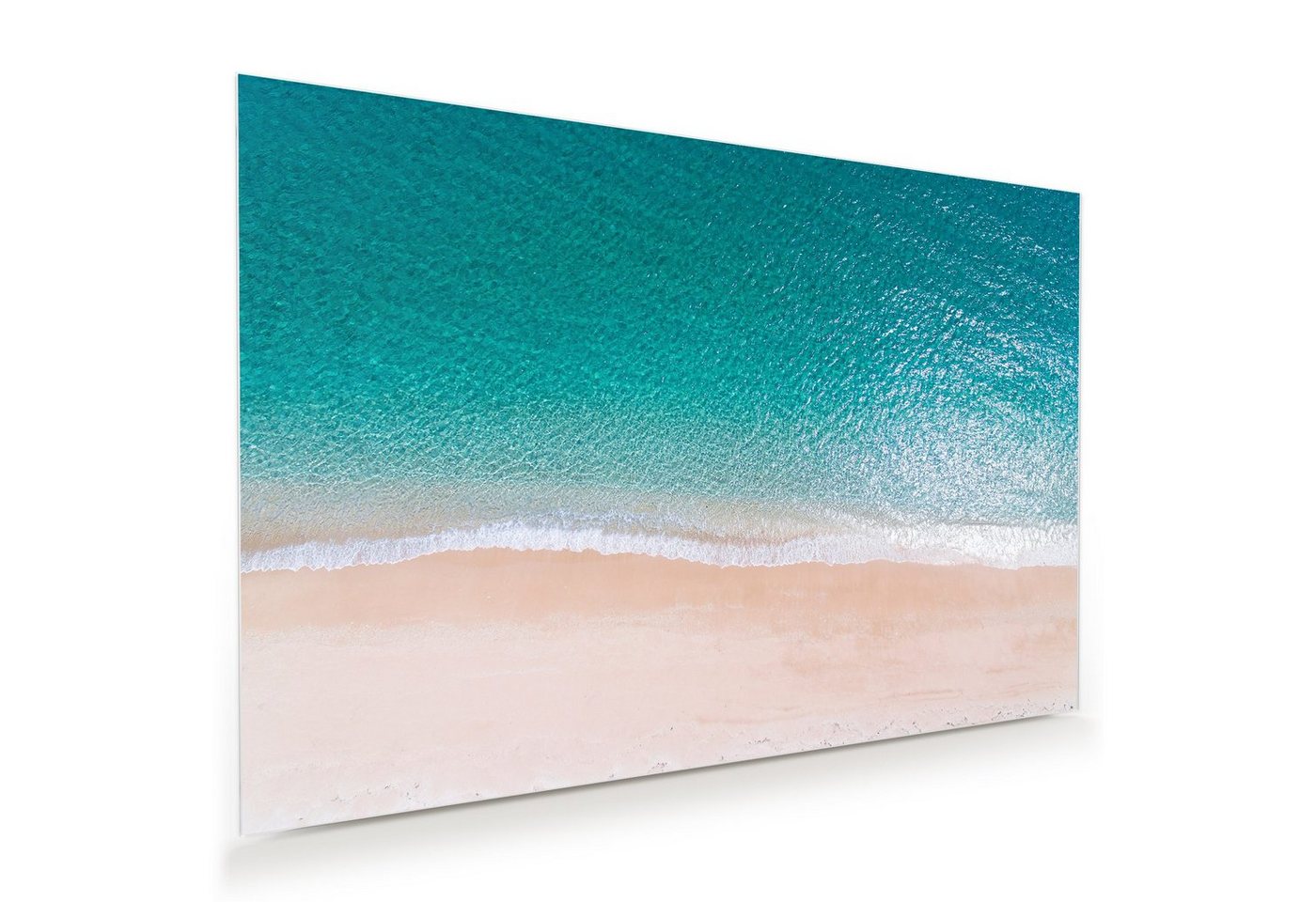 Primedeco Glasbild Wandbild Sandstrand mit Aufhängung, Natur von Primedeco