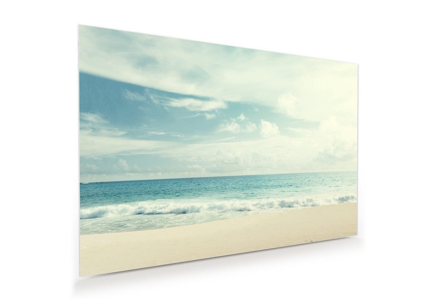 Primedeco Glasbild Wandbild Tropisches Meer mit Aufhängung, Natur von Primedeco