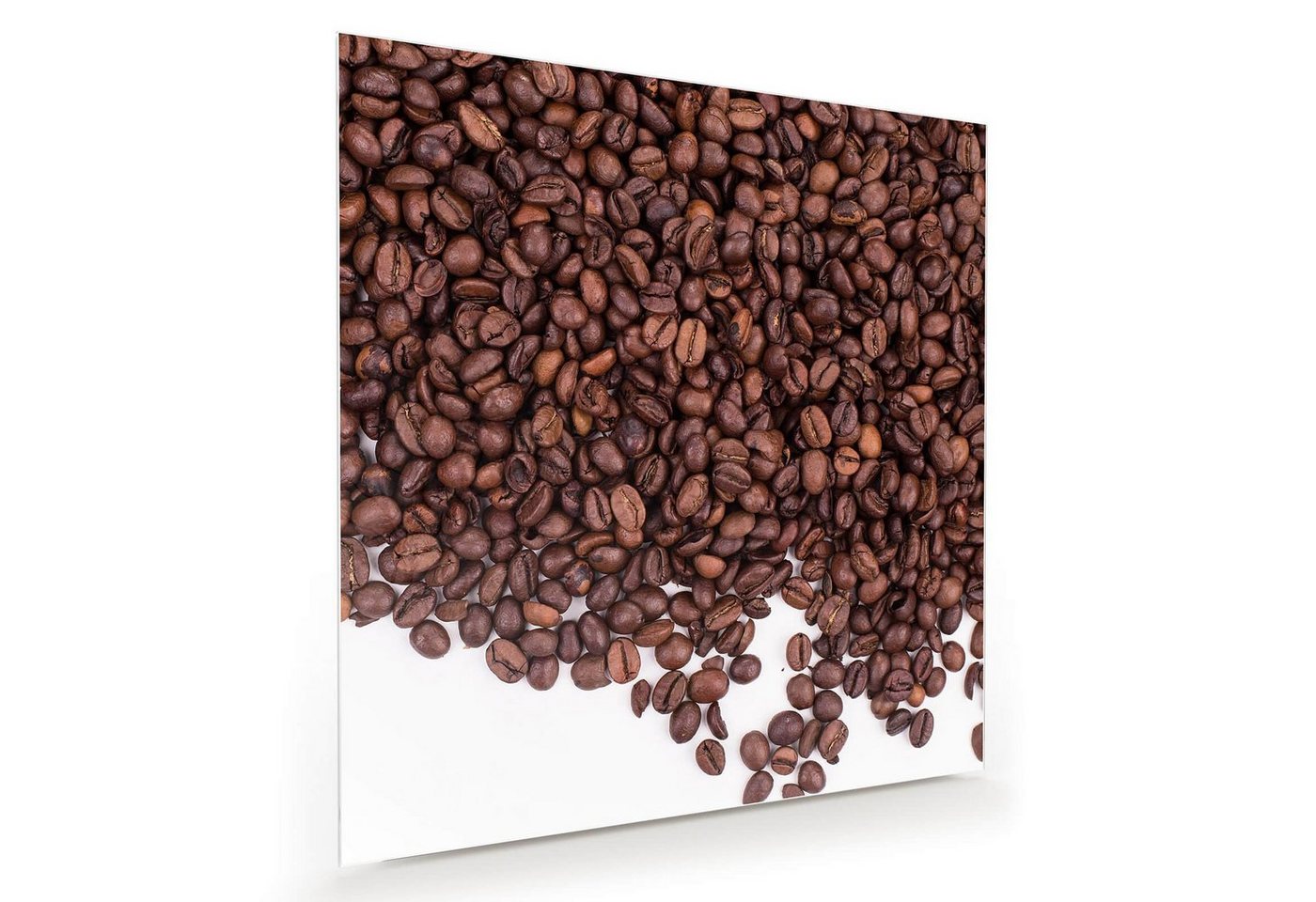 Primedeco Glasbild Wandbild Quadratisch Kaffeebohnen mit Aufhängung, Kaffee von Primedeco
