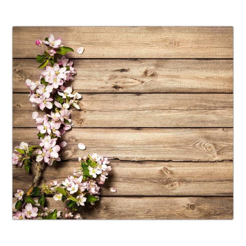Primedeco Herd-Abdeckplatte Herdabdeckplatte Spritzschutz aus Glas Blütendekoration auf Tisch, Glas, (1 tlg) von Primedeco