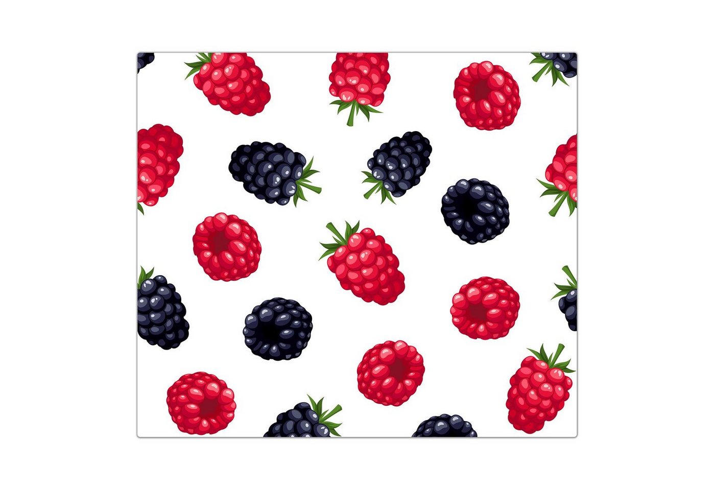 Primedeco Herd-Abdeckplatte Herdabdeckplatte Spritzschutz aus Glas Brombeeren und Himbeeren, Glas, (1 tlg) von Primedeco