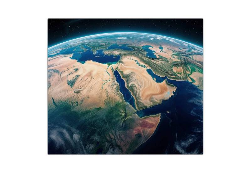 Primedeco Herd-Abdeckplatte Herdabdeckplatte Spritzschutz aus Glas Erde aus dem All, Glas, (1 tlg) von Primedeco