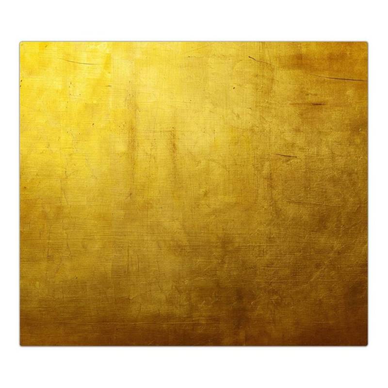 Primedeco Herd-Abdeckplatte Herdabdeckplatte Spritzschutz aus Glas Goldene Tapete, Glas, (1 tlg) von Primedeco