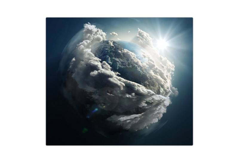 Primedeco Herd-Abdeckplatte Herdabdeckplatte Spritzschutz aus Glas Sonnenaufgang über Erde, Glas, (1 tlg) von Primedeco