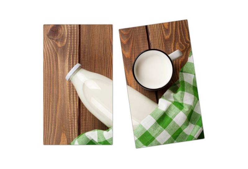 Primedeco Herd-Abdeckplatte Herdabdeckplatte Spritzschutz aus Glas Tischdecke neben Milchtasse, Glas, (2 tlg) von Primedeco