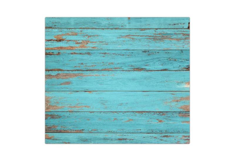 Primedeco Herd-Abdeckplatte Herdabdeckplatte Spritzschutz aus Glas Türkises Holz, Glas, (1 tlg) von Primedeco