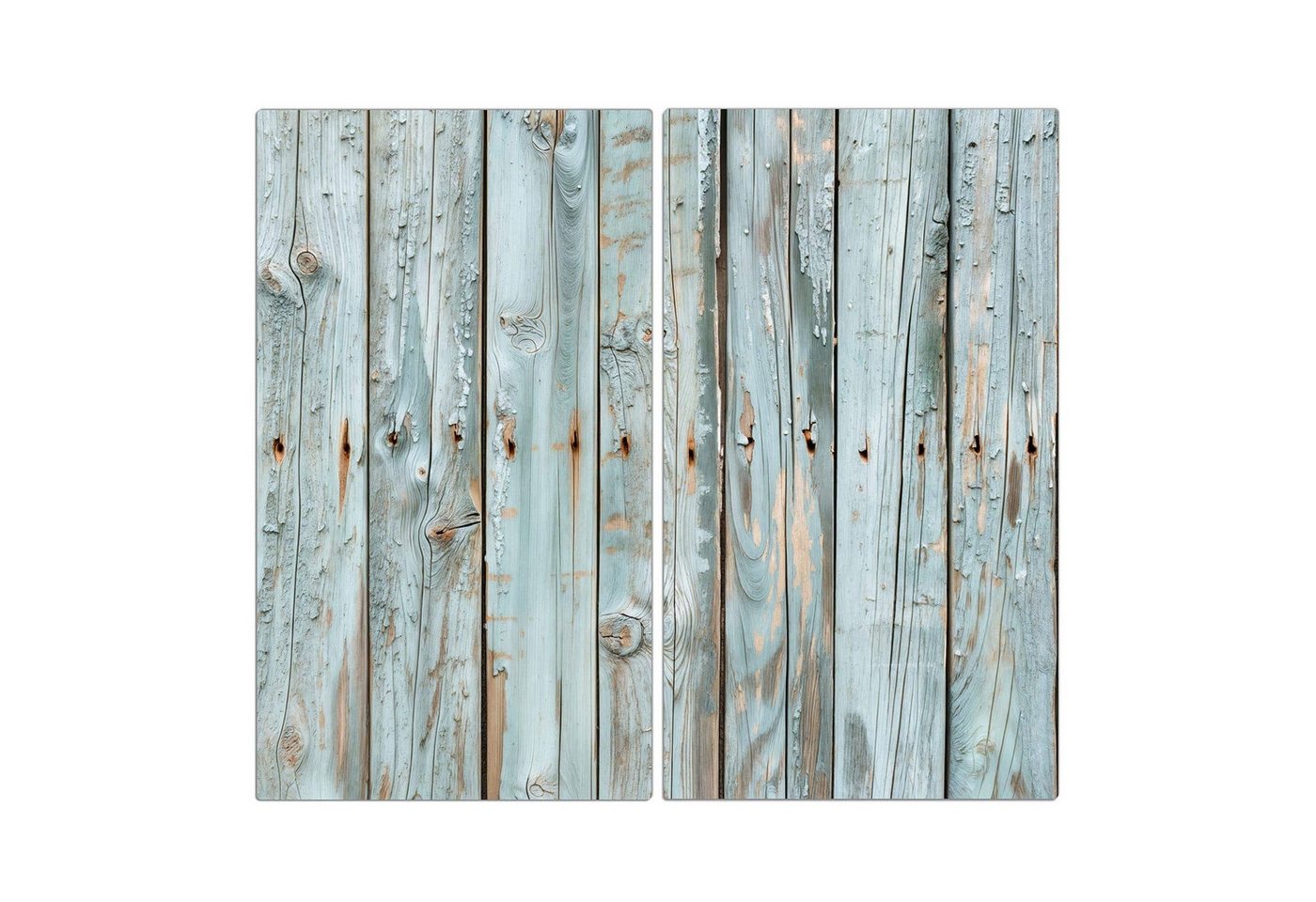 Primedeco Herd-Abdeckplatte Herdabdeckplatte Spritzschutz aus Glas Verwittertes Holz, Glas, (2 tlg) von Primedeco