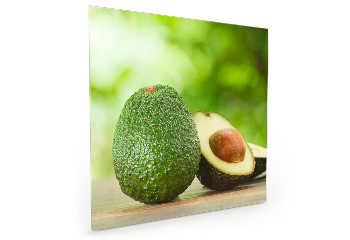 Primedeco Küchenrückwand Küchenrückwand Spritzschutz Glas mit Motiv Avocado in Natur von Primedeco