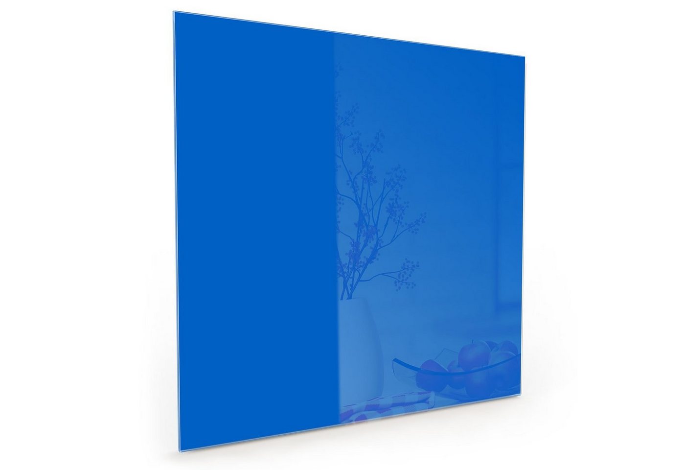 Primedeco Küchenrückwand Spritzschutz Glas Blauer Hintergrund II von Primedeco