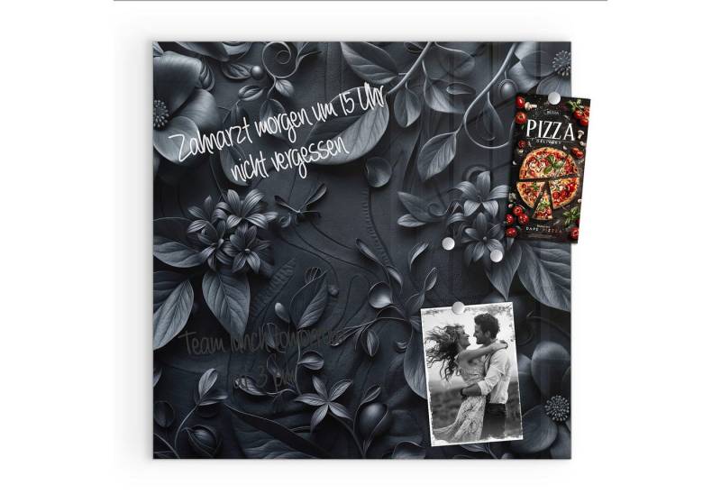 Primedeco Magnettafel Glas Blumenmuster Dunkel Pinnwand Whiteboard beschreibbar, (Inklusive Stift, Magnete und Montagematerial, 1-tlg., 9 verschiedene Größen), Magnetisch und Beschreibbar Primedeco Magnettafel Glas Blumenmuster Dunkel Pinnwand Whiteboard beschreibbar, (Inklusive Stift, Magnete und Montagematerial, 1-tlg., 9 verschiedene Größen), Magnetisch und Beschreibbar von Primedeco