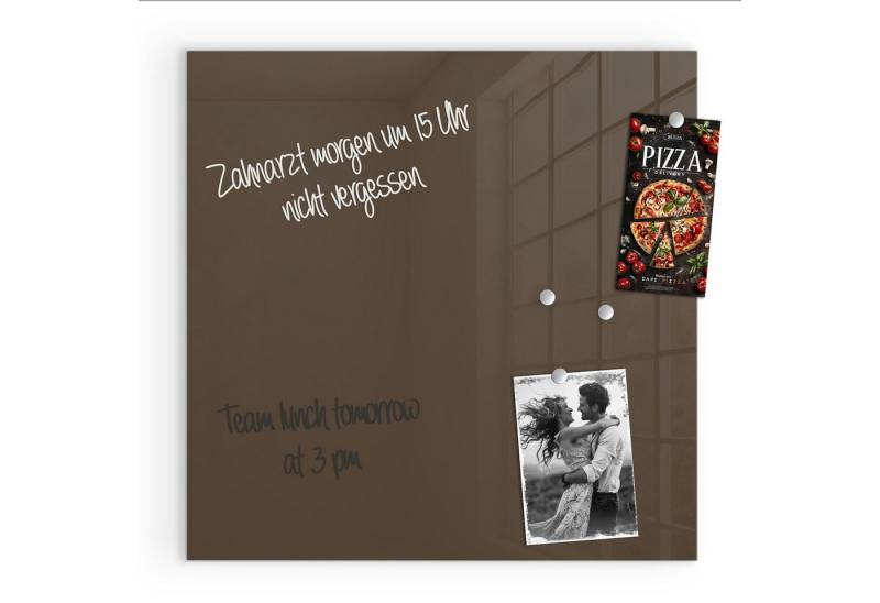 Primedeco Magnettafel Glas Dunkelbrauner Hintergrund Pinnwand Whiteboard beschreibbar, (Inklusive Stift, Magnete und Montagematerial, 1-tlg., 9 verschiedene Größen), Magnetisch und Beschreibbar Primedeco Magnettafel Glas Dunkelbrauner Hintergrund Pinnwand Whiteboard beschreibbar, (Inklusive Stift, Magnete und Montagematerial, 1-tlg., 9 verschiedene Größen), Magnetisch und Beschreibbar von Primedeco