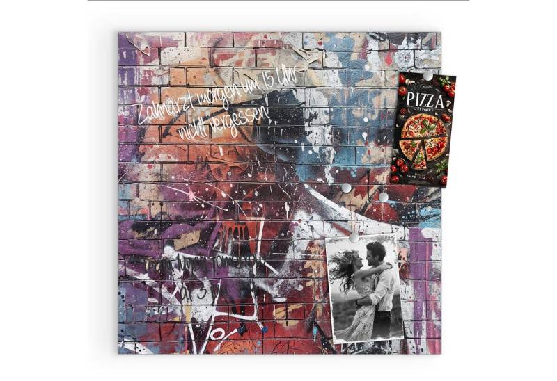 Primedeco Magnettafel Glas Graffiti- Mauer Pinnwand Whiteboard beschreibbar, (Inklusive Stift, Magnete und Montagematerial, 1-tlg., 9 verschiedene Größen), Magnetisch und Beschreibbar von Primedeco