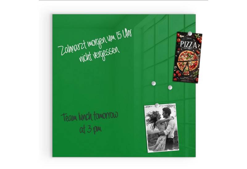 Primedeco Magnettafel Glas Grüner Hintergrund II Pinnwand Whiteboard beschreibbar, (Inklusive Stift, Magnete und Montagematerial, 1-tlg., 9 verschiedene Größen), Magnetisch und Beschreibbar Primedeco Magnettafel Glas Grüner Hintergrund II Pinnwand Whiteboard beschreibbar, (Inklusive Stift, Magnete und Montagematerial, 1-tlg., 9 verschiedene Größen), Magnetisch und Beschreibbar von Primedeco