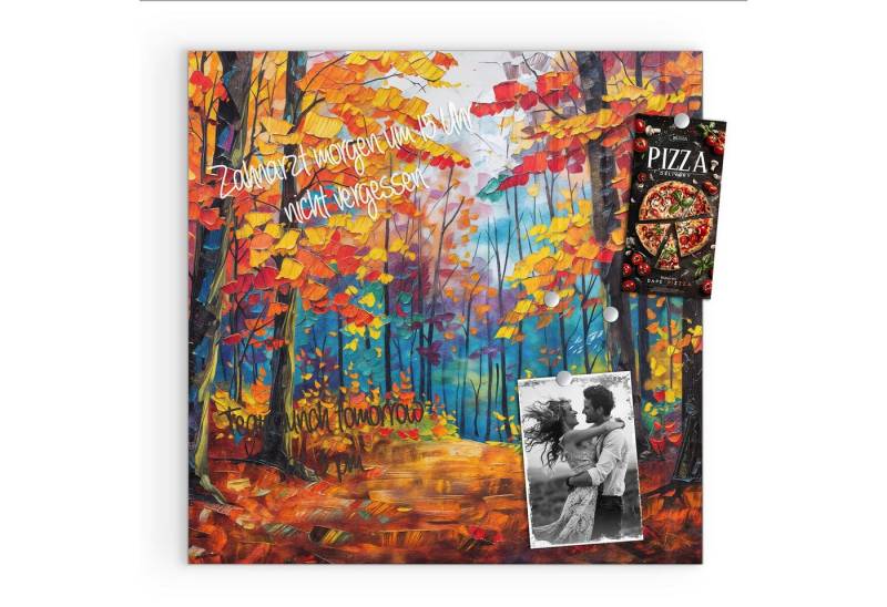 Primedeco Magnettafel Glas Herbstwald Pfad Pinnwand Whiteboard beschreibbar, (Inklusive Stift, Magnete und Montagematerial, 1-tlg., 9 verschiedene Größen), Magnetisch und Beschreibbar Primedeco Magnettafel Glas Herbstwald Pfad Pinnwand Whiteboard beschreibbar, (Inklusive Stift, Magnete und Montagematerial, 1-tlg., 9 verschiedene Größen), Magnetisch und Beschreibbar von Primedeco