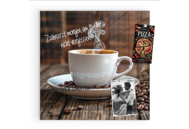 Primedeco Magnettafel Glas Kaffeegenuss Pinnwand Whiteboard beschreibbar, (Inklusive Stift, Magnete und Montagematerial, 1-tlg., 9 verschiedene Größen), Magnetisch und Beschreibbar Primedeco Magnettafel Glas Kaffeegenuss Pinnwand Whiteboard beschreibbar, (Inklusive Stift, Magnete und Montagematerial, 1-tlg., 9 verschiedene Größen), Magnetisch und Beschreibbar von Primedeco