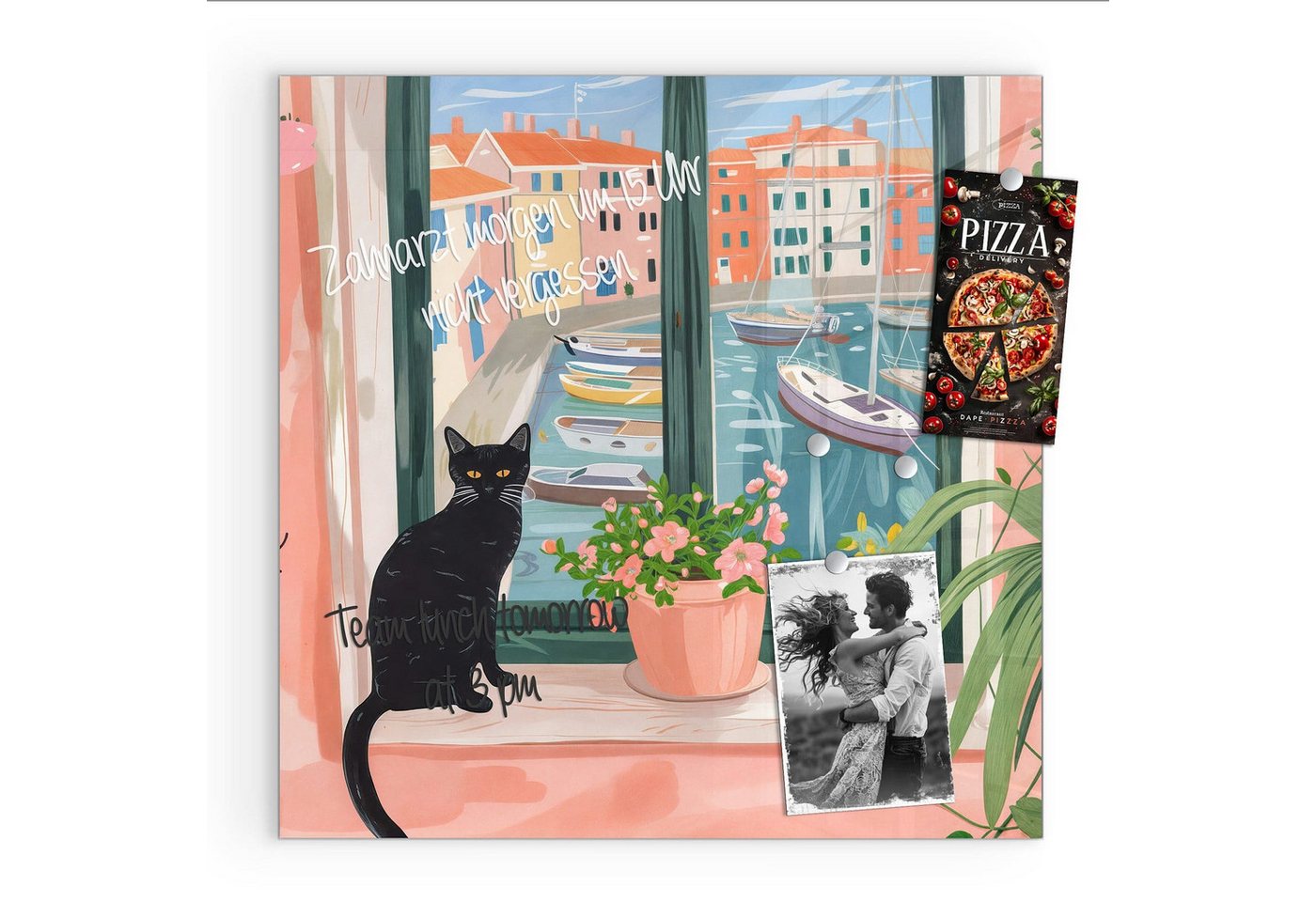 Primedeco Magnettafel Glas Katze am Fenster Pinnwand Whiteboard beschreibbar, (Inklusive Stift, Magnete und Montagematerial, 1-tlg., 9 verschiedene Größen), Magnetisch und Beschreibbar Primedeco Magnettafel Glas Katze am Fenster Pinnwand Whiteboard beschreibbar, (Inklusive Stift, Magnete und Montagematerial, 1-tlg., 9 verschiedene Größen), Magnetisch und Beschreibbar von Primedeco