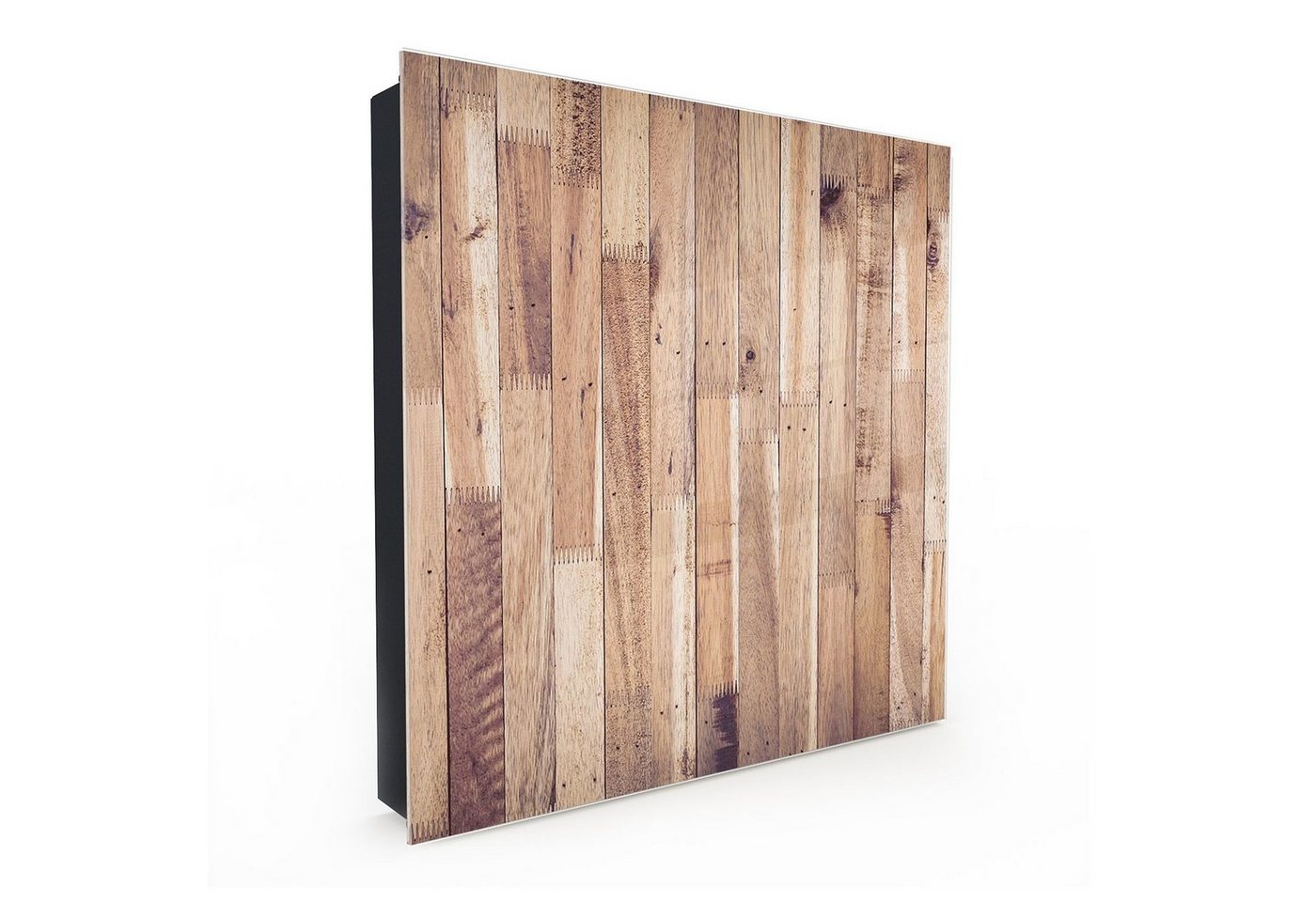 Primedeco Schlüsselkasten Magnetpinnwand und Memoboard mit Glasfront Motiv Holzboden (1 St) von Primedeco