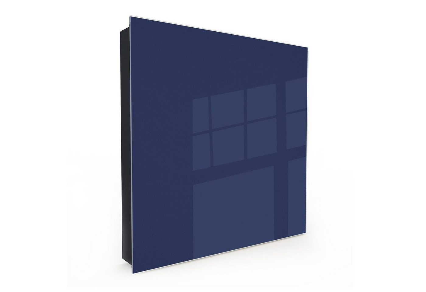 Primedeco Schlüsselkasten Dekor-Schlüsselkasten, Magnetpinnwand und Memoboard mit Glasfront Motiv Marineblauer Hintergrund II von Primedeco