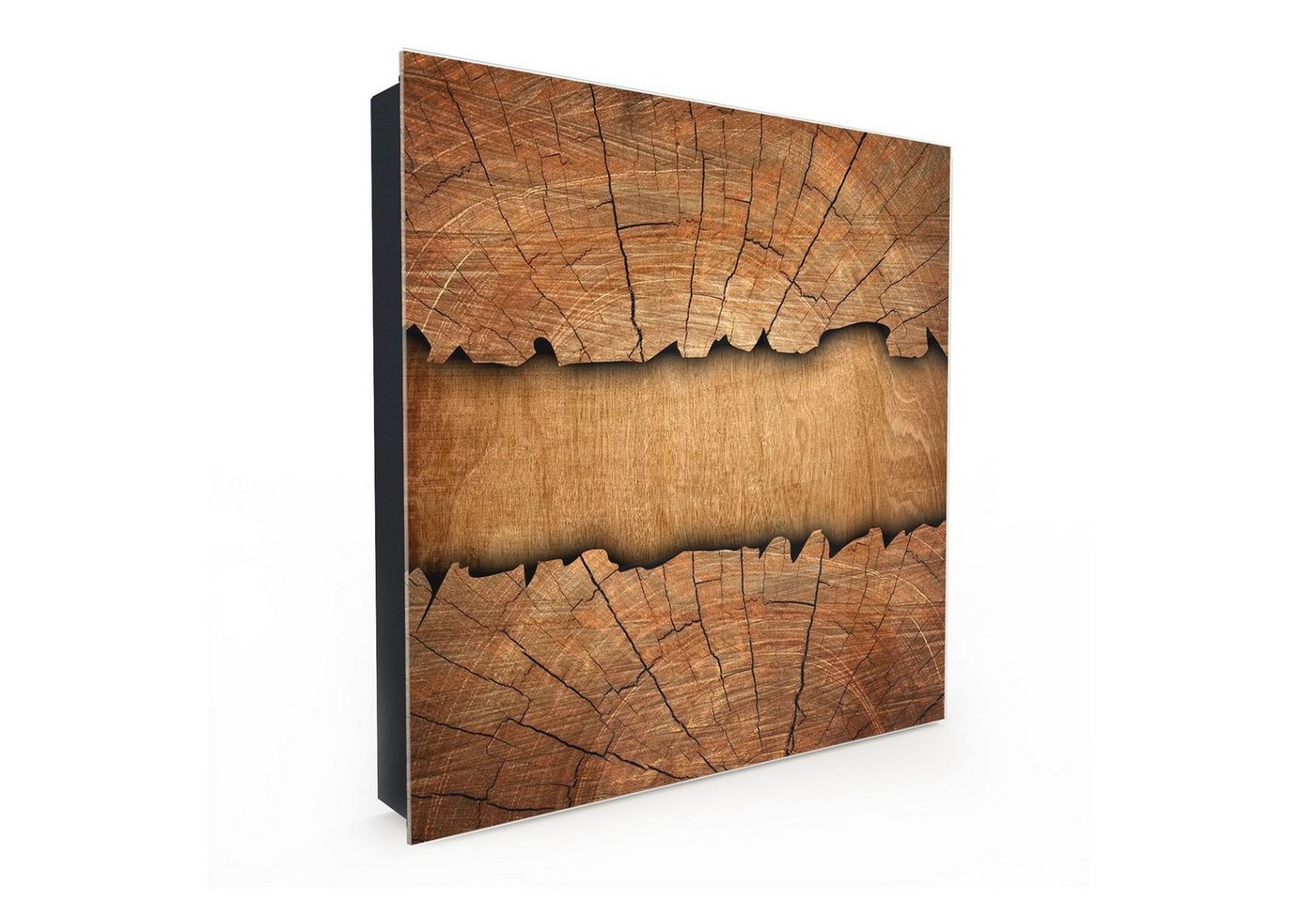 Primedeco Schlüsselkasten Magnetpinnwand und Memoboard mit Glasfront Motiv Risse im Holz (1 St) von Primedeco