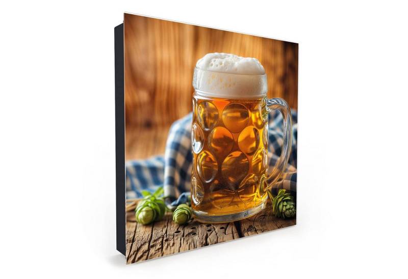 Primedeco Schlüsselkasten Magnetpinnwand mit Glasfront Bierglas (1 St) von Primedeco