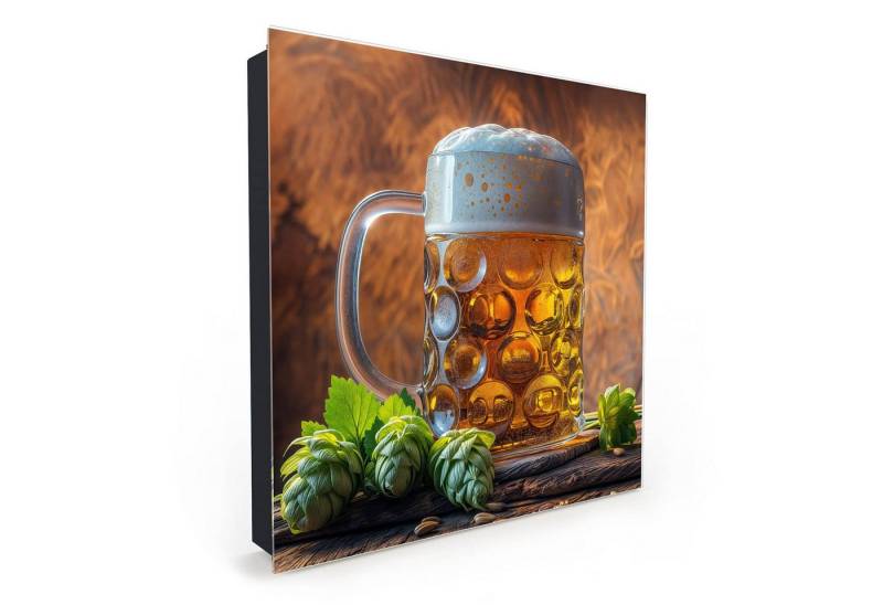 Primedeco Schlüsselkasten Magnetpinnwand mit Glasfront Bierkrug (1 St) von Primedeco
