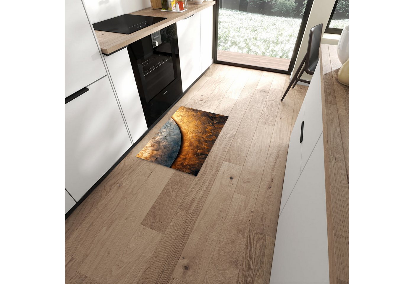Primedeco Teppich Küchenteppich Abstraktes Metall PVC rutschfest abwaschbar Läufer, Rechteckig, Höhe: 3 mm, Pflegeleicht & Wasserabweisend Primedeco Teppich Küchenteppich Abstraktes Metall PVC rutschfest abwaschbar Läufer, Rechteckig, Höhe: 3 mm, Pflegeleicht & Wasserabweisend von Primedeco