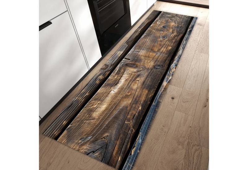 Primedeco Teppich Küchenteppich Alte Holzbohlen PVC rutschfest abwaschbar Läufer, Rechteckig, Höhe: 3 mm, Pflegeleicht & Wasserabweisend Primedeco Teppich Küchenteppich Alte Holzbohlen PVC rutschfest abwaschbar Läufer, Rechteckig, Höhe: 3 mm, Pflegeleicht & Wasserabweisend von Primedeco