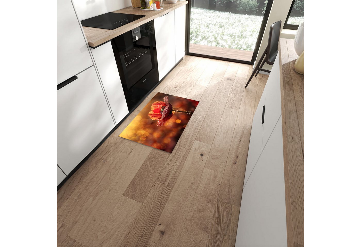 Primedeco Teppich Küchenteppich Blühende Mohnblume PVC rutschfest abwaschbar Läufer, Rechteckig, Höhe: 3 mm, Pflegeleicht & Wasserabweisend Primedeco Teppich Küchenteppich Blühende Mohnblume PVC rutschfest abwaschbar Läufer, Rechteckig, Höhe: 3 mm, Pflegeleicht & Wasserabweisend von Primedeco