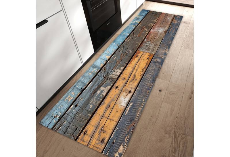 Primedeco Teppich Küchenteppich Bunte Holzplatte PVC rutschfest abwaschbar Läufer, Rechteckig, Höhe: 3 mm, Pflegeleicht & Wasserabweisend Primedeco Teppich Küchenteppich Bunte Holzplatte PVC rutschfest abwaschbar Läufer, Rechteckig, Höhe: 3 mm, Pflegeleicht & Wasserabweisend von Primedeco