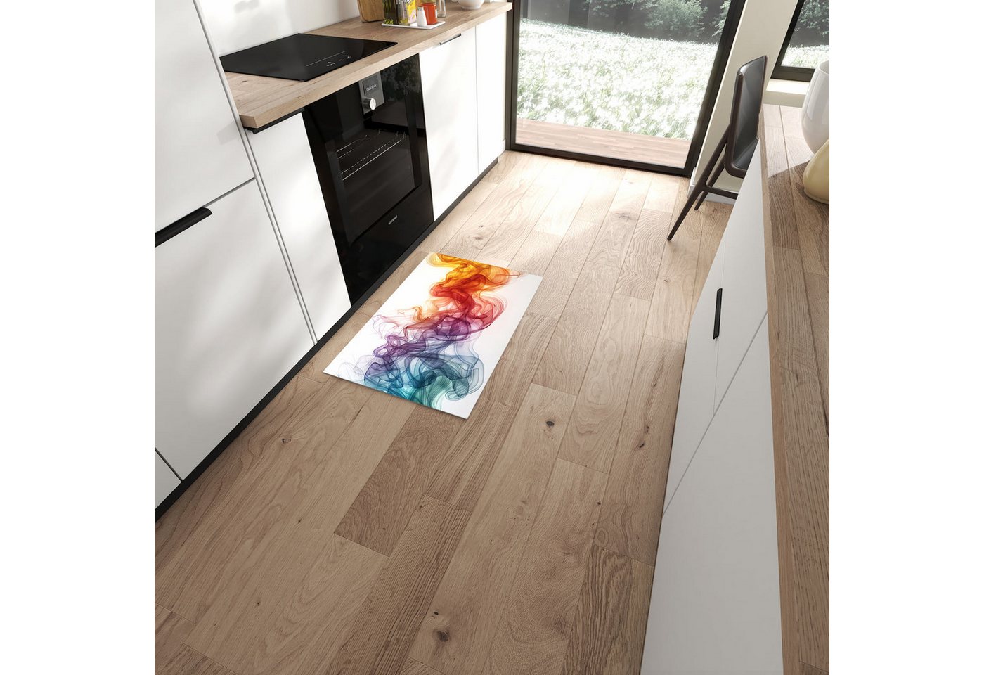 Primedeco Teppich Küchenteppich Bunte Wirbel PVC rutschfest abwaschbar Läufer, Rechteckig, Höhe: 3 mm, Pflegeleicht & Wasserabweisend Primedeco Teppich Küchenteppich Bunte Wirbel PVC rutschfest abwaschbar Läufer, Rechteckig, Höhe: 3 mm, Pflegeleicht & Wasserabweisend von Primedeco