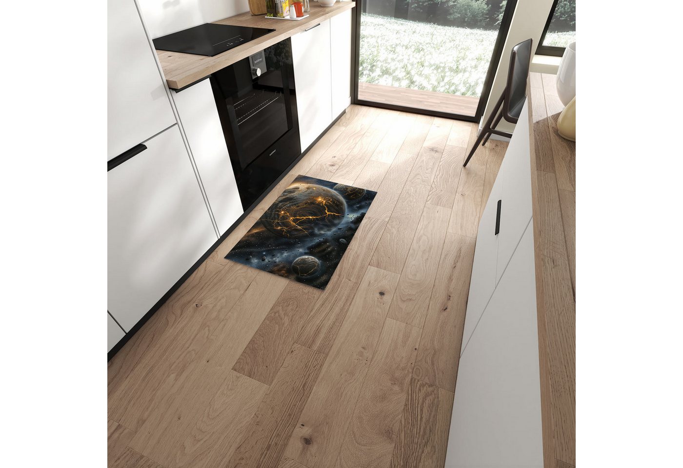 Primedeco Teppich Küchenteppich Drei Welten PVC rutschfest abwaschbar Läufer, Rechteckig, Höhe: 3 mm, Pflegeleicht & Wasserabweisend Primedeco Teppich Küchenteppich Drei Welten PVC rutschfest abwaschbar Läufer, Rechteckig, Höhe: 3 mm, Pflegeleicht & Wasserabweisend von Primedeco