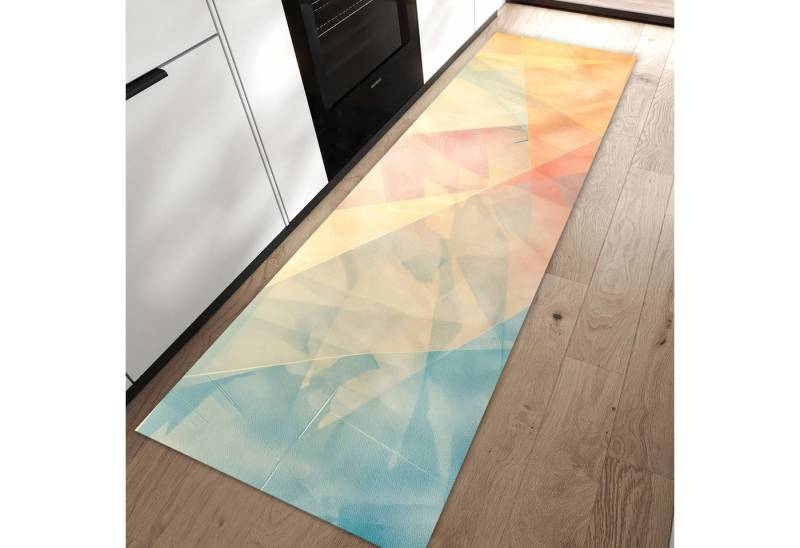 Primedeco Teppich Küchenteppich Farbiges Geo Muster PVC rutschfest abwaschbar Läufer, Rechteckig, Höhe: 3 mm, Pflegeleicht & Wasserabweisend Primedeco Teppich Küchenteppich Farbiges Geo Muster PVC rutschfest abwaschbar Läufer, Rechteckig, Höhe: 3 mm, Pflegeleicht & Wasserabweisend von Primedeco