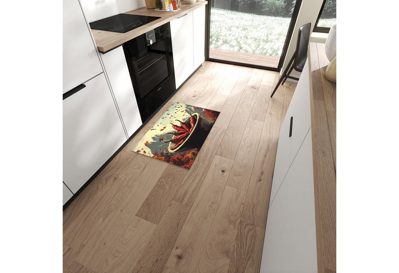 Primedeco Teppich Küchenteppich Frische Chilischoten PVC rutschfest abwaschbar Läufer, Rechteckig, Höhe: 3 mm, Pflegeleicht & Wasserabweisend Primedeco Teppich Küchenteppich Frische Chilischoten PVC rutschfest abwaschbar Läufer, Rechteckig, Höhe: 3 mm, Pflegeleicht & Wasserabweisend von Primedeco