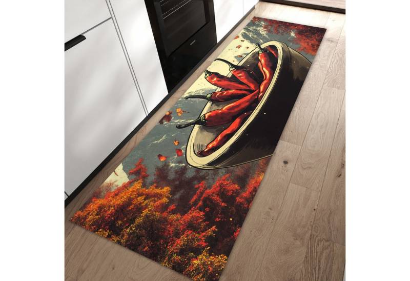 Primedeco Teppich Küchenteppich Frische Chilischoten PVC rutschfest abwaschbar Läufer, Rechteckig, Höhe: 3 mm, Pflegeleicht & Wasserabweisend Primedeco Teppich Küchenteppich Frische Chilischoten PVC rutschfest abwaschbar Läufer, Rechteckig, Höhe: 3 mm, Pflegeleicht & Wasserabweisend von Primedeco
