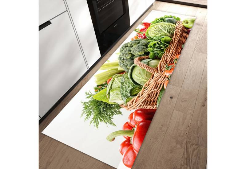 Primedeco Teppich Küchenteppich Frisches Gemüse Korb PVC rutschfest abwaschbar Läufer, Rechteckig, Höhe: 3 mm, Pflegeleicht & Wasserabweisend Primedeco Teppich Küchenteppich Frisches Gemüse Korb PVC rutschfest abwaschbar Läufer, Rechteckig, Höhe: 3 mm, Pflegeleicht & Wasserabweisend von Primedeco