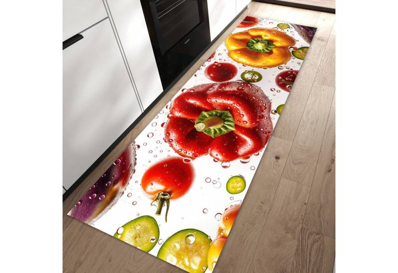 Primedeco Teppich Küchenteppich Frisches Gemüsebunt PVC rutschfest abwaschbar Läufer, Rechteckig, Höhe: 3 mm, Pflegeleicht & Wasserabweisend Primedeco Teppich Küchenteppich Frisches Gemüsebunt PVC rutschfest abwaschbar Läufer, Rechteckig, Höhe: 3 mm, Pflegeleicht & Wasserabweisend von Primedeco