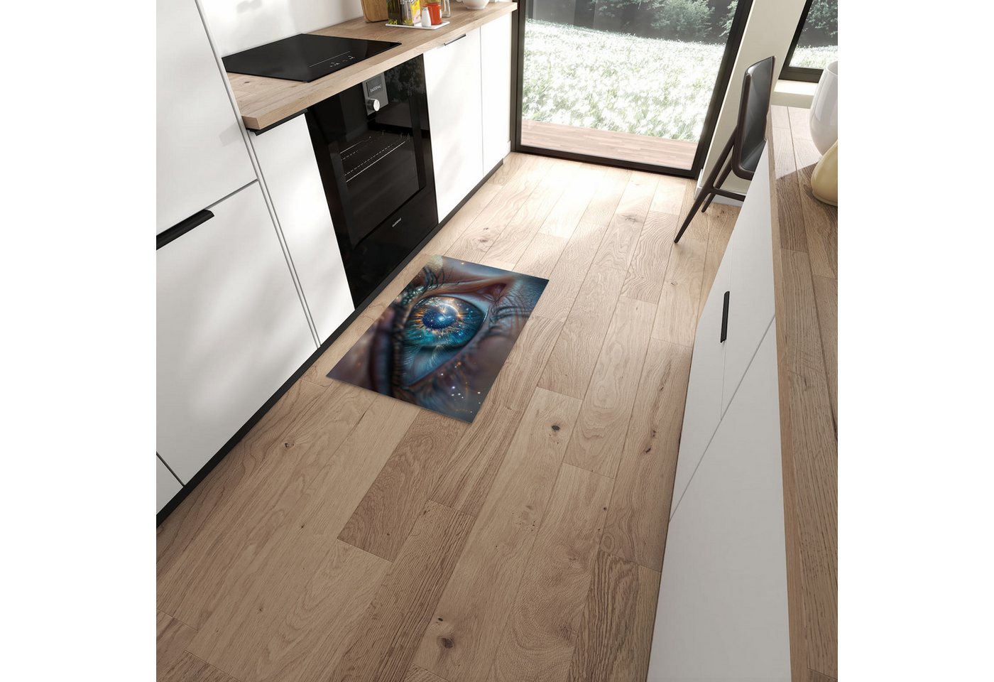 Primedeco Teppich Küchenteppich Galaxie im Auge PVC rutschfest abwaschbar Läufer, Rechteckig, Höhe: 3 mm, Pflegeleicht & Wasserabweisend Primedeco Teppich Küchenteppich Galaxie im Auge PVC rutschfest abwaschbar Läufer, Rechteckig, Höhe: 3 mm, Pflegeleicht & Wasserabweisend von Primedeco