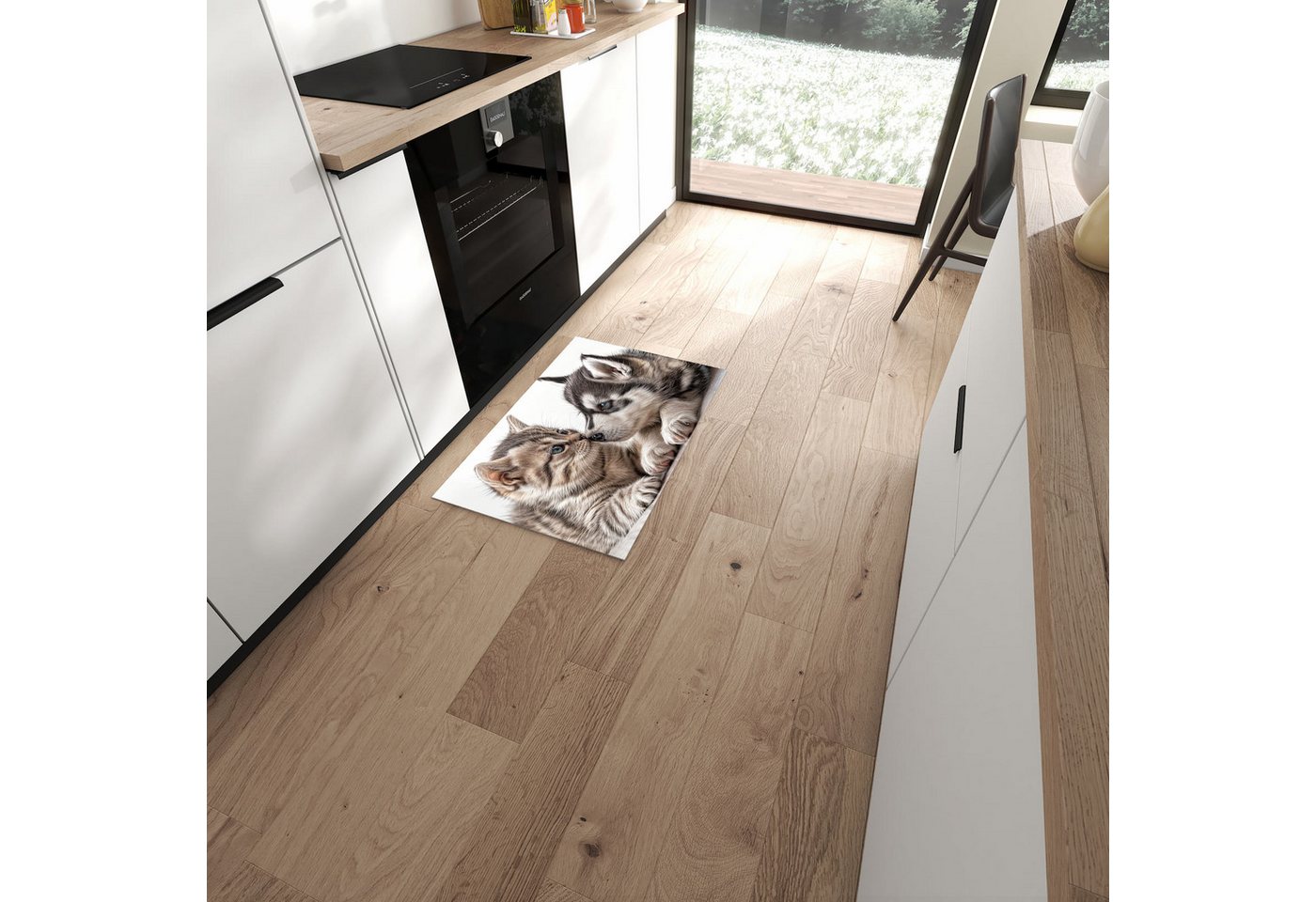 Primedeco Teppich Küchenteppich Kätzchen und Welpe PVC rutschfest abwaschbar Läufer, Rechteckig, Höhe: 3 mm, Pflegeleicht & Wasserabweisend Primedeco Teppich Küchenteppich Kätzchen und Welpe PVC rutschfest abwaschbar Läufer, Rechteckig, Höhe: 3 mm, Pflegeleicht & Wasserabweisend von Primedeco