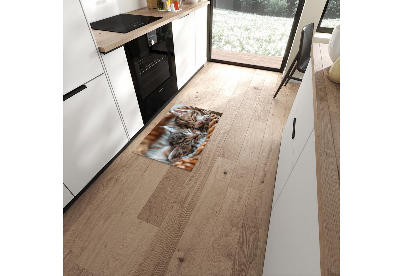 Primedeco Teppich Küchenteppich Kätzchen von Schlafende PVC rutschfest abwaschbar Läufer, Rechteckig, Höhe: 3 mm, Pflegeleicht & Wasserabweisend Primedeco Teppich Küchenteppich Kätzchen von Schlafende PVC rutschfest abwaschbar Läufer, Rechteckig, Höhe: 3 mm, Pflegeleicht & Wasserabweisend von Primedeco