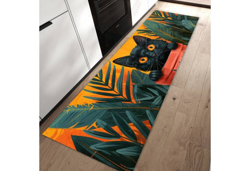 Primedeco Teppich Küchenteppich Katze im Dschungel PVC rutschfest abwaschbar Läufer, Rechteckig, Höhe: 3 mm, Pflegeleicht & Wasserabweisend Primedeco Teppich Küchenteppich Katze im Dschungel PVC rutschfest abwaschbar Läufer, Rechteckig, Höhe: 3 mm, Pflegeleicht & Wasserabweisend von Primedeco
