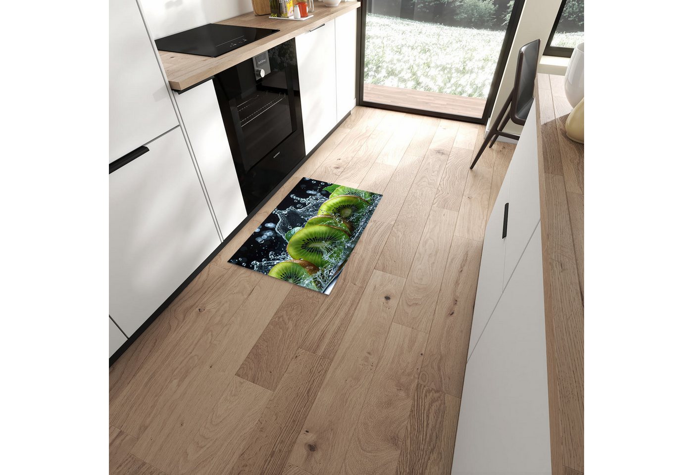 Primedeco Teppich Küchenteppich Kiwi und Wasser PVC rutschfest abwaschbar Läufer, Rechteckig, Höhe: 3 mm, Pflegeleicht & Wasserabweisend Primedeco Teppich Küchenteppich Kiwi und Wasser PVC rutschfest abwaschbar Läufer, Rechteckig, Höhe: 3 mm, Pflegeleicht & Wasserabweisend von Primedeco