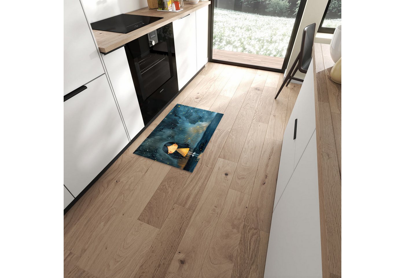 Primedeco Teppich Küchenteppich Mädchen im Regen PVC rutschfest abwaschbar Läufer, Rechteckig, Höhe: 3 mm, Pflegeleicht & Wasserabweisend Primedeco Teppich Küchenteppich Mädchen im Regen PVC rutschfest abwaschbar Läufer, Rechteckig, Höhe: 3 mm, Pflegeleicht & Wasserabweisend von Primedeco