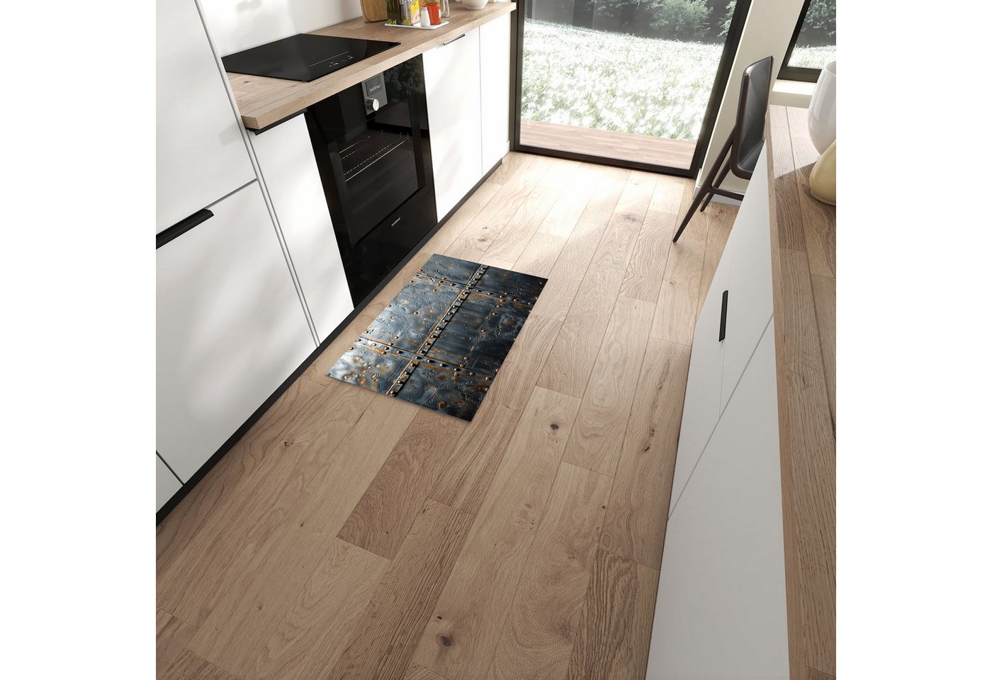 Primedeco Teppich Küchenteppich Metalltür Design PVC rutschfest abwaschbar Läufer, Rechteckig, Höhe: 3 mm, Pflegeleicht & Wasserabweisend Primedeco Teppich Küchenteppich Metalltür Design PVC rutschfest abwaschbar Läufer, Rechteckig, Höhe: 3 mm, Pflegeleicht & Wasserabweisend von Primedeco