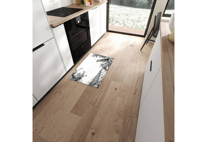 Primedeco Teppich Küchenteppich Natur Illustration PVC rutschfest abwaschbar Läufer, Rechteckig, Höhe: 3 mm, Pflegeleicht & Wasserabweisend von Primedeco