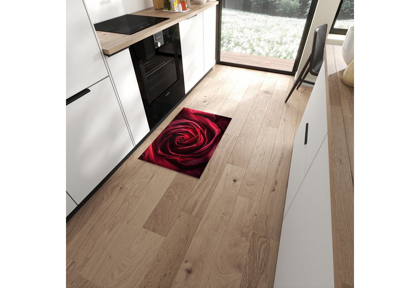 Primedeco Teppich Küchenteppich Rose Makroaufnahme PVC rutschfest abwaschbar Läufer, Rechteckig, Höhe: 3 mm, Pflegeleicht & Wasserabweisend Primedeco Teppich Küchenteppich Rose Makroaufnahme PVC rutschfest abwaschbar Läufer, Rechteckig, Höhe: 3 mm, Pflegeleicht & Wasserabweisend von Primedeco
